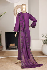 Khombi Stitched 3 Piece Summer Cotton Suit-Balochi-Purple
