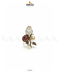 Baroque Crystal Rose Ring - Zeesy Jewellery