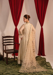 Zaaviay Stitched 3 Piece Luxury Formals Collection'2025-Beige Bloom