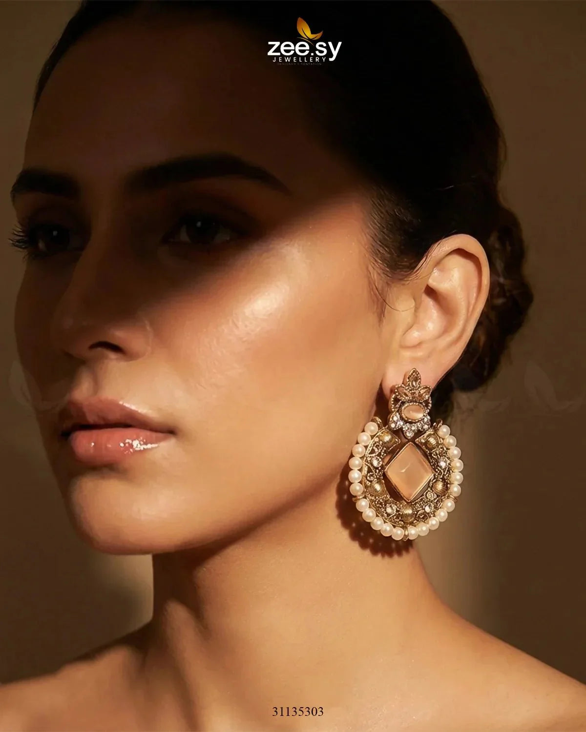 Bella Round Bold Stone Earrings