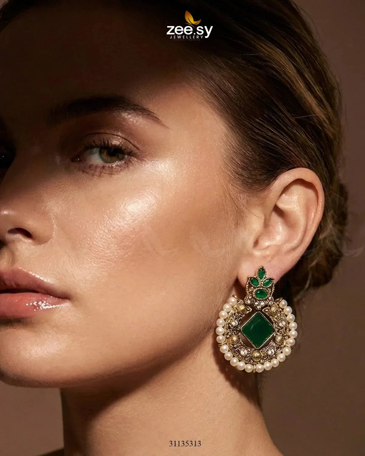 Bella Round Bold Stone Earrings