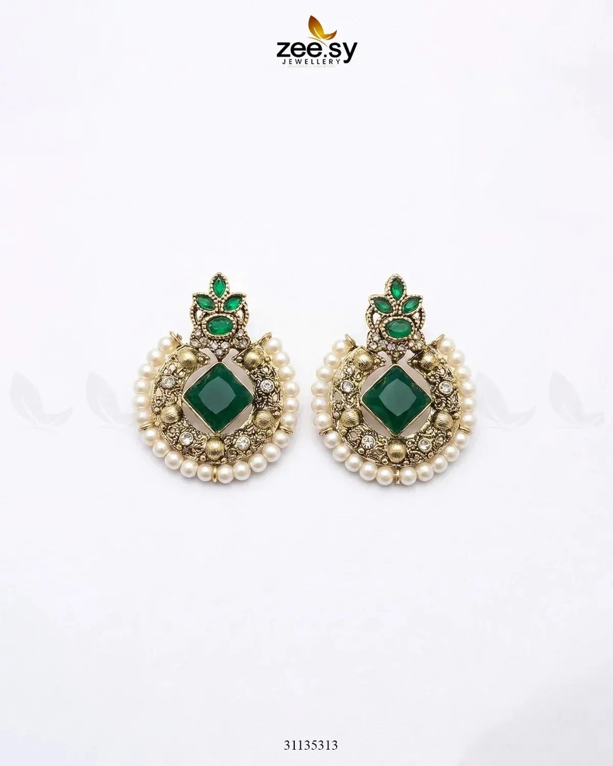 Bella Round Bold Stone Earrings