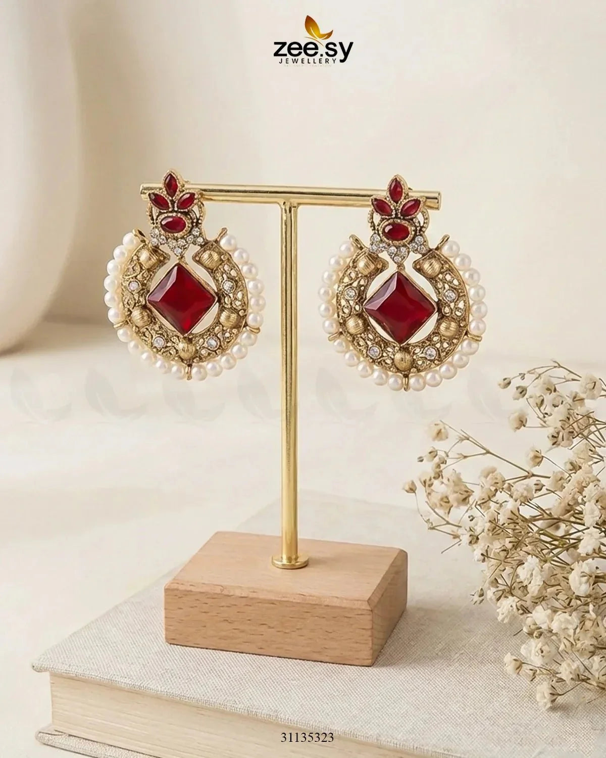 Bella Round Bold Stone Earrings