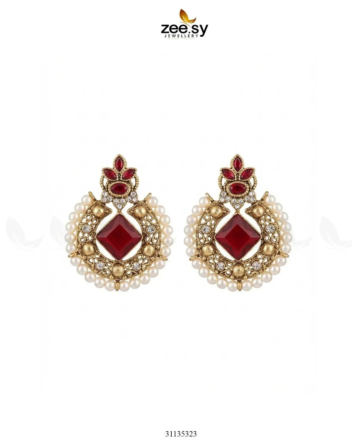 Bella Round Bold Stone Earrings