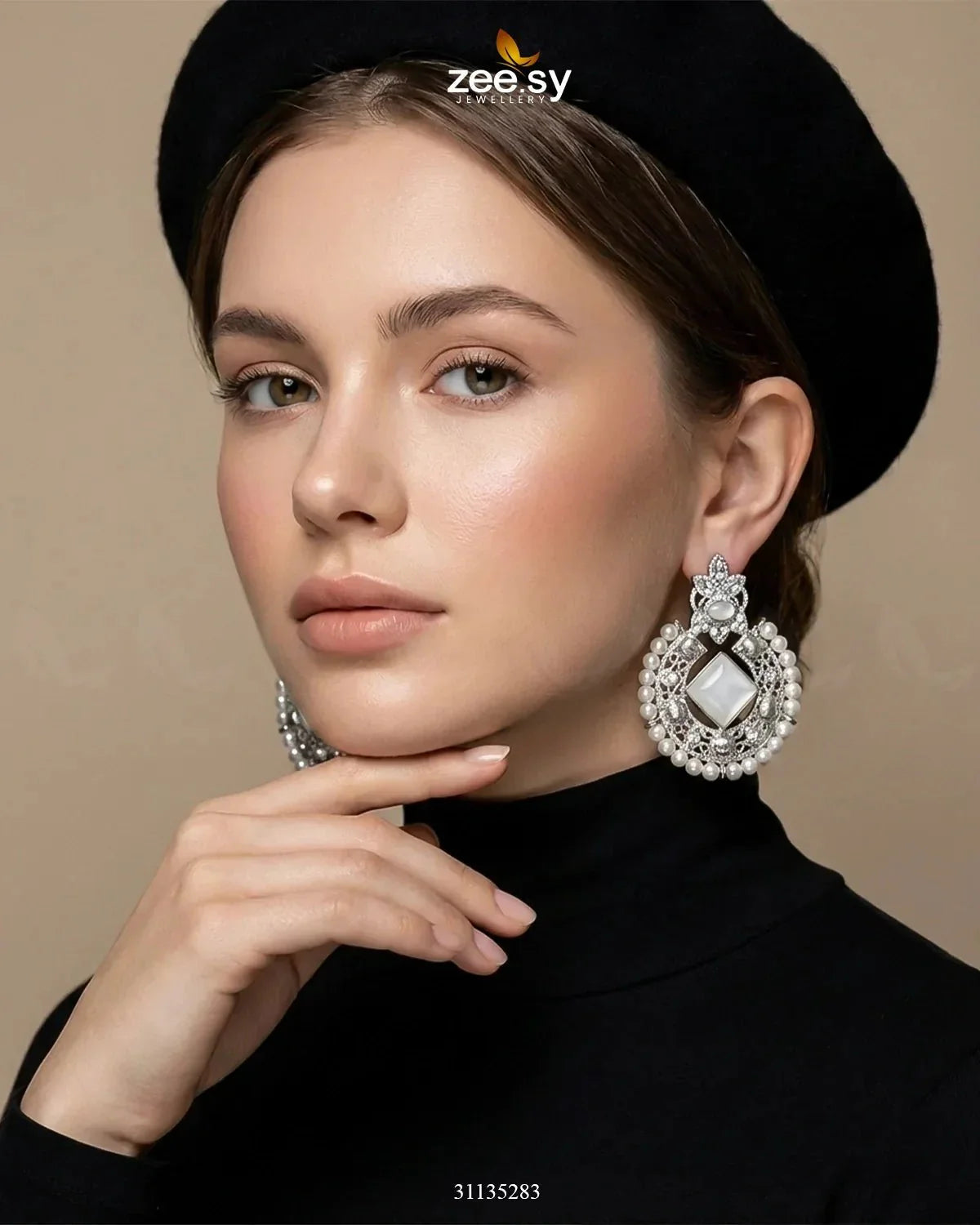 Bella Round Bold Stone Earrings