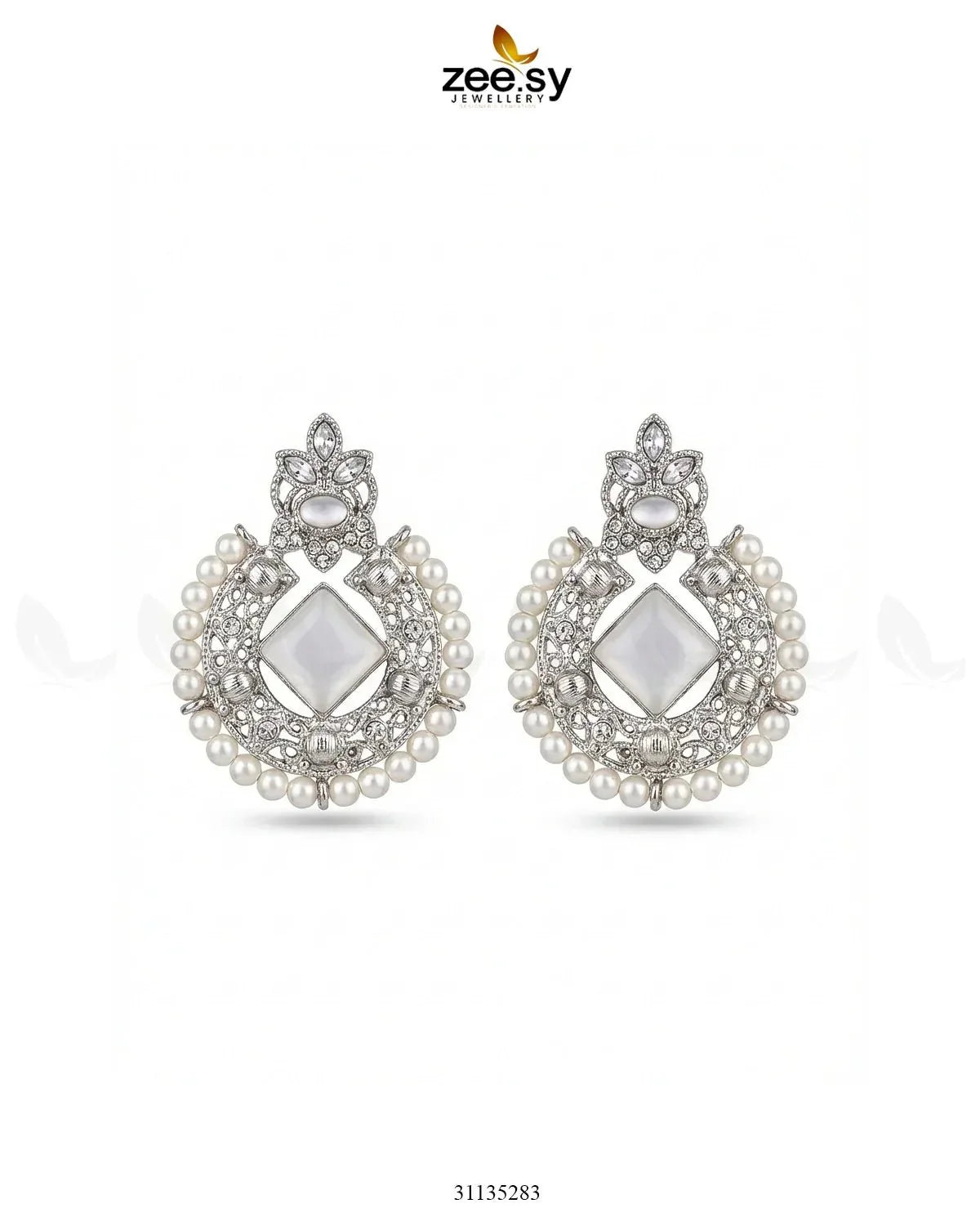 Bella Round Bold Stone Earrings