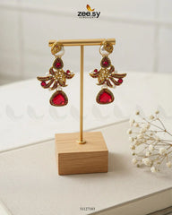 Bella Ruby Statement Drop Earrings - Zeesy Jewellery