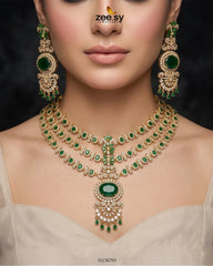 Zeesy-Bella Triple Layer Necklace Set