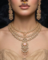 Zeesy-Bella Triple Layer Necklace Set