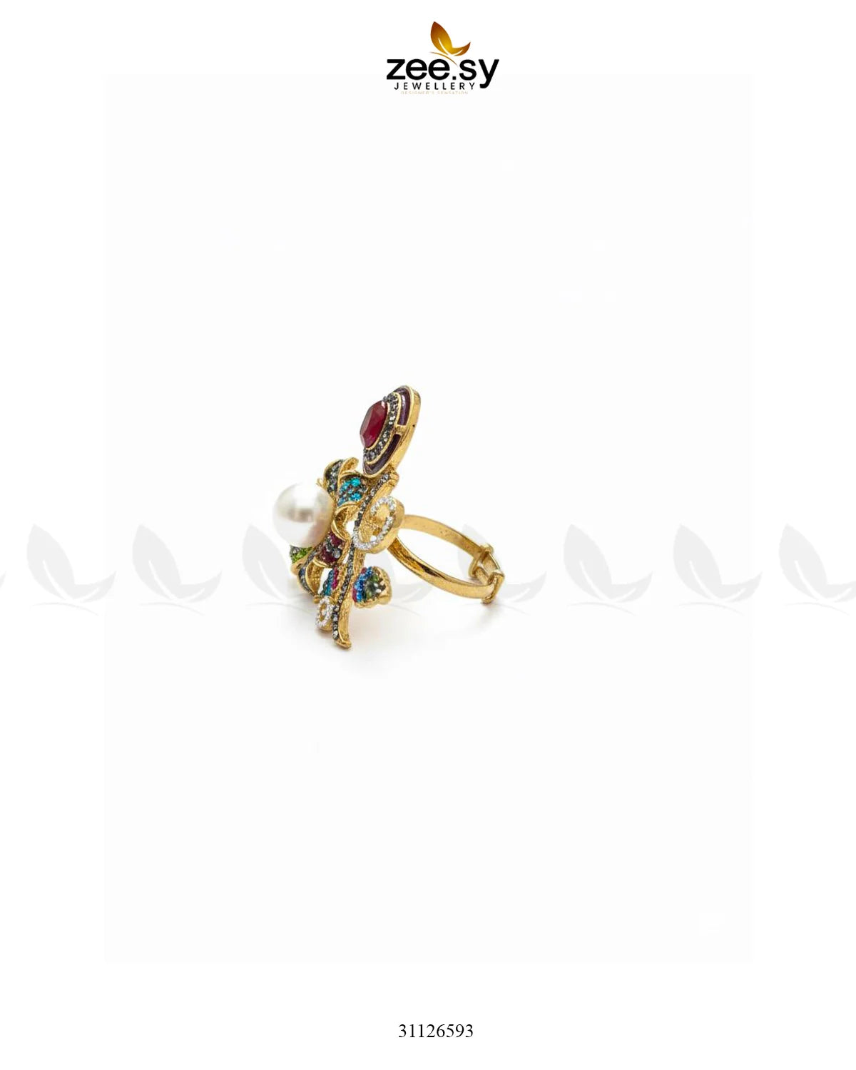 Bella Baroque Cluster Pave Ring - Zeesy Jewellery