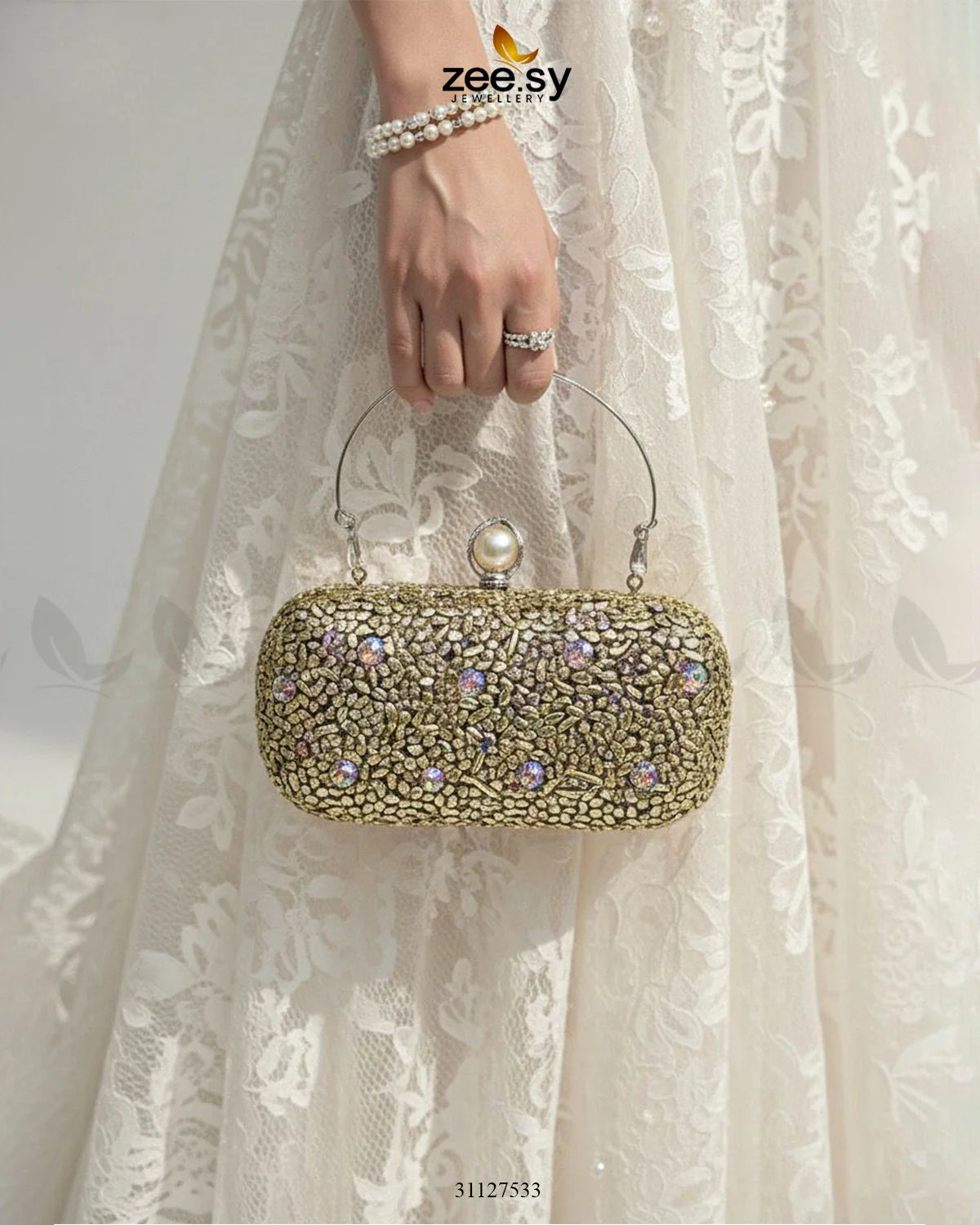 Berry Toned Crystal Fiesta Bag - Zeesy Jewellery