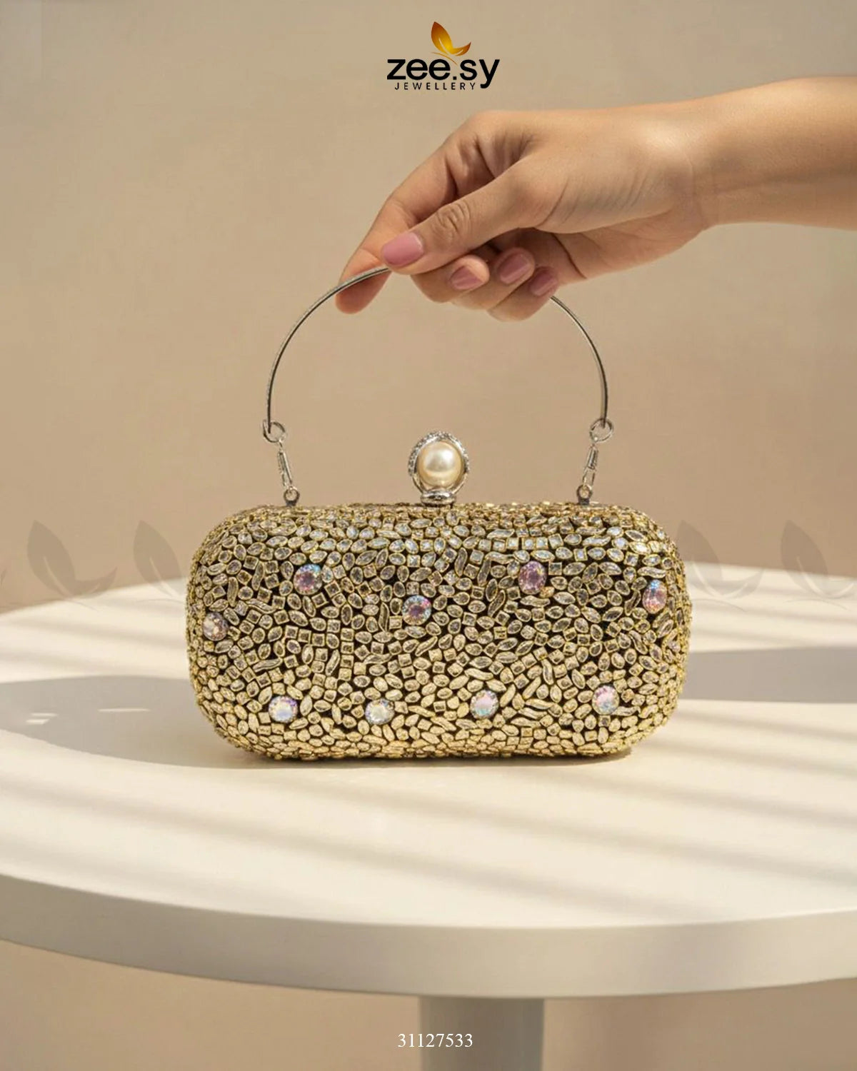 Berry Toned Crystal Fiesta Bag - Zeesy Jewellery