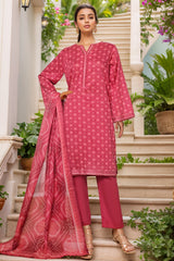 Bin Saeed Stitched 3 Piece Exc Printed Lawn Vol-03 Suit-NSM-2262-Pink