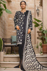 Bin Saeed Stitched 3 Piece Exclusive Printed Lawn Vol-09 Suit-NSM-2237-Black