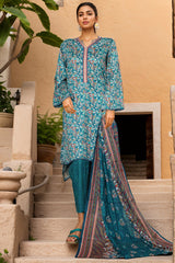 Bin Saeed Stitched 3 Piece Exclusive Printed Lawn Vol-09 Suit-NSM-2239-Green