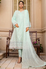 Bin Saeed Stitched 3 Piece Fancy Formals Suit-OMSC-2292-Ferozi