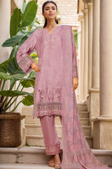 Bin Saeed Stitched 3 Piece Luxury Suit-OWCS-2305-Pink