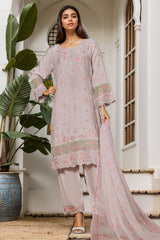 Bin Saeed Stitched 3 Piece Luxury Suit-RTCS-2307-Light Grey