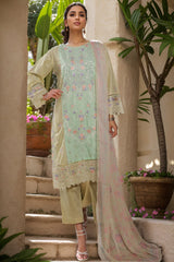 Bin Saeed Stitched 3 Piece Plain Lawn Vol-01 Suit-LF-2271-Pista