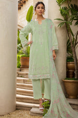 Bin Saeed Stitched 3 Piece Plain Lawn Vol-01 Suit-LF-2276-Pista