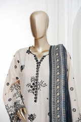 Bin Saeed Stitched 3 Piece Luxury Jacquard Vol-01 Suit-JAQ-2954-SKIN