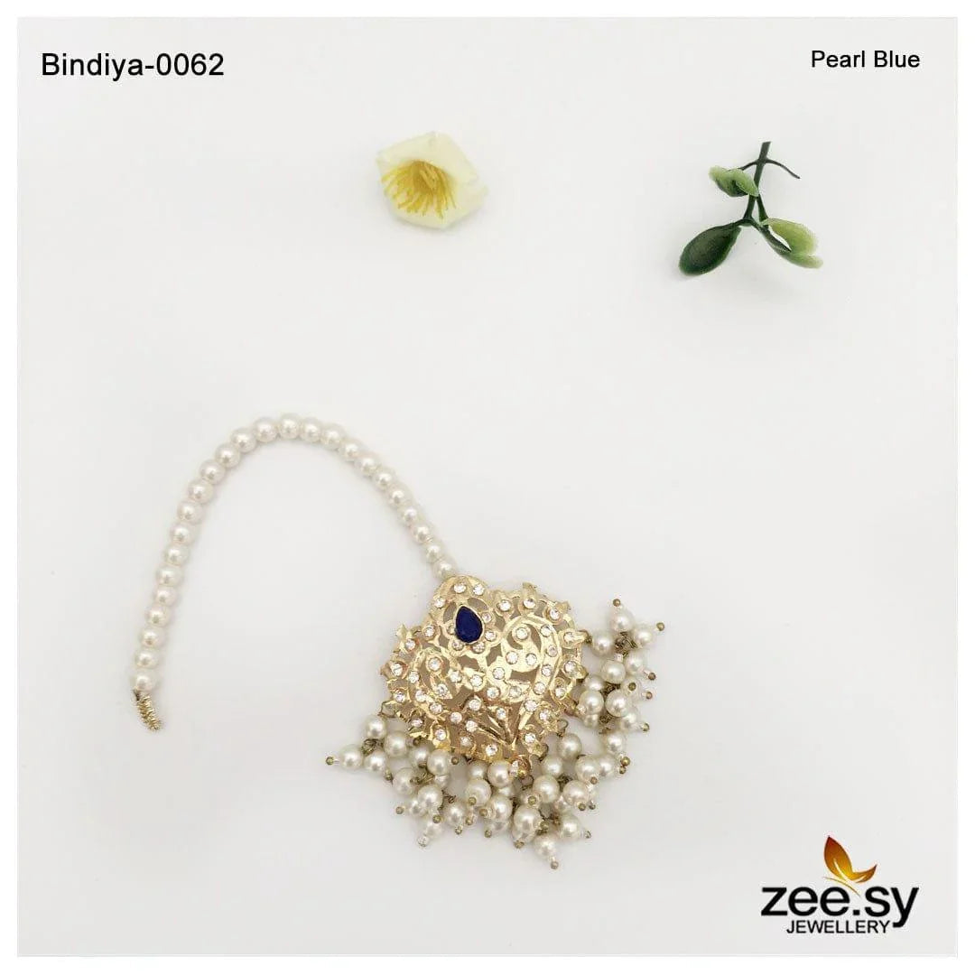 BINDIYA-0062 Pearl Blue - Zeesy Jewellery