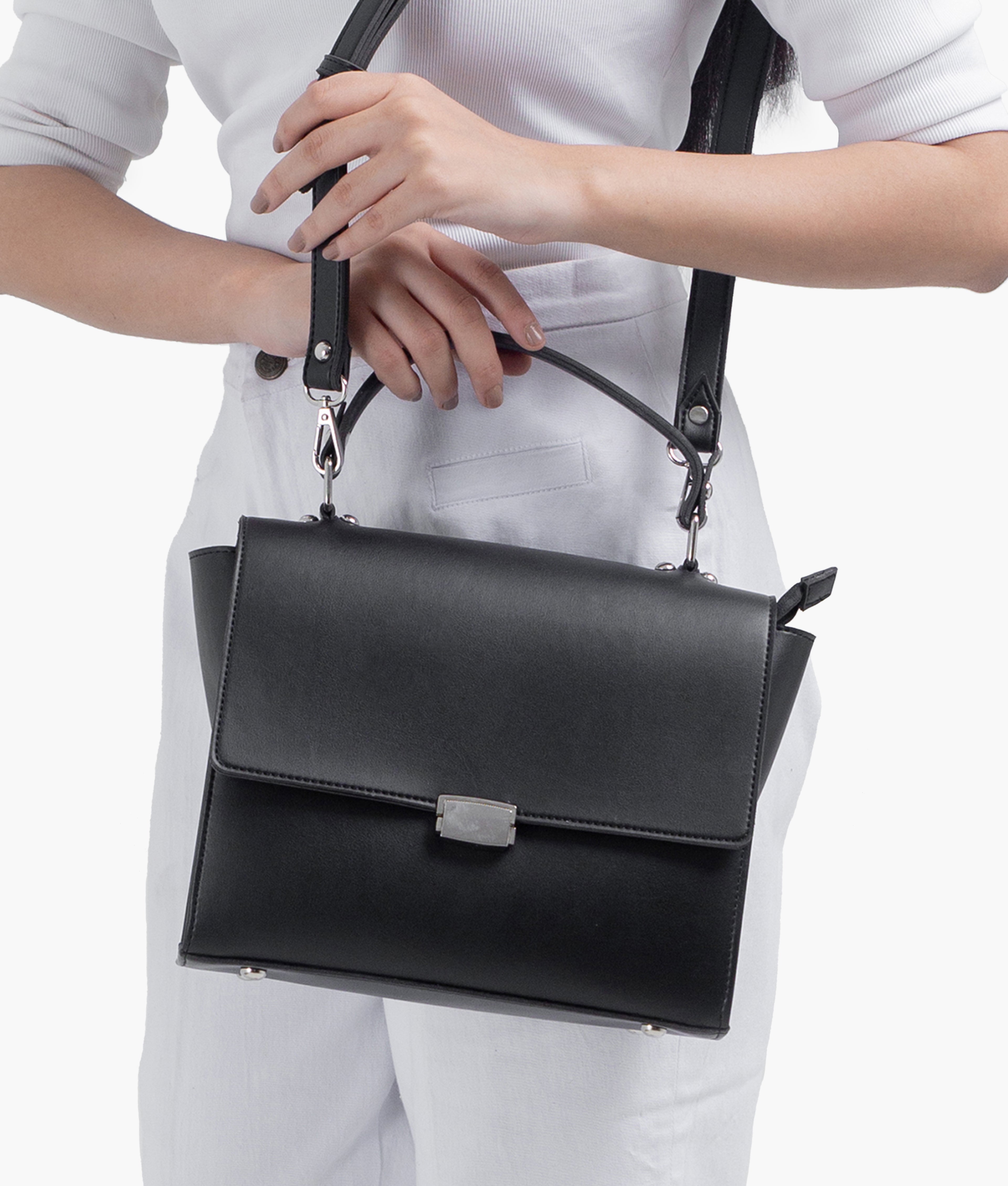 RTW Creation - Black mini messenger bag