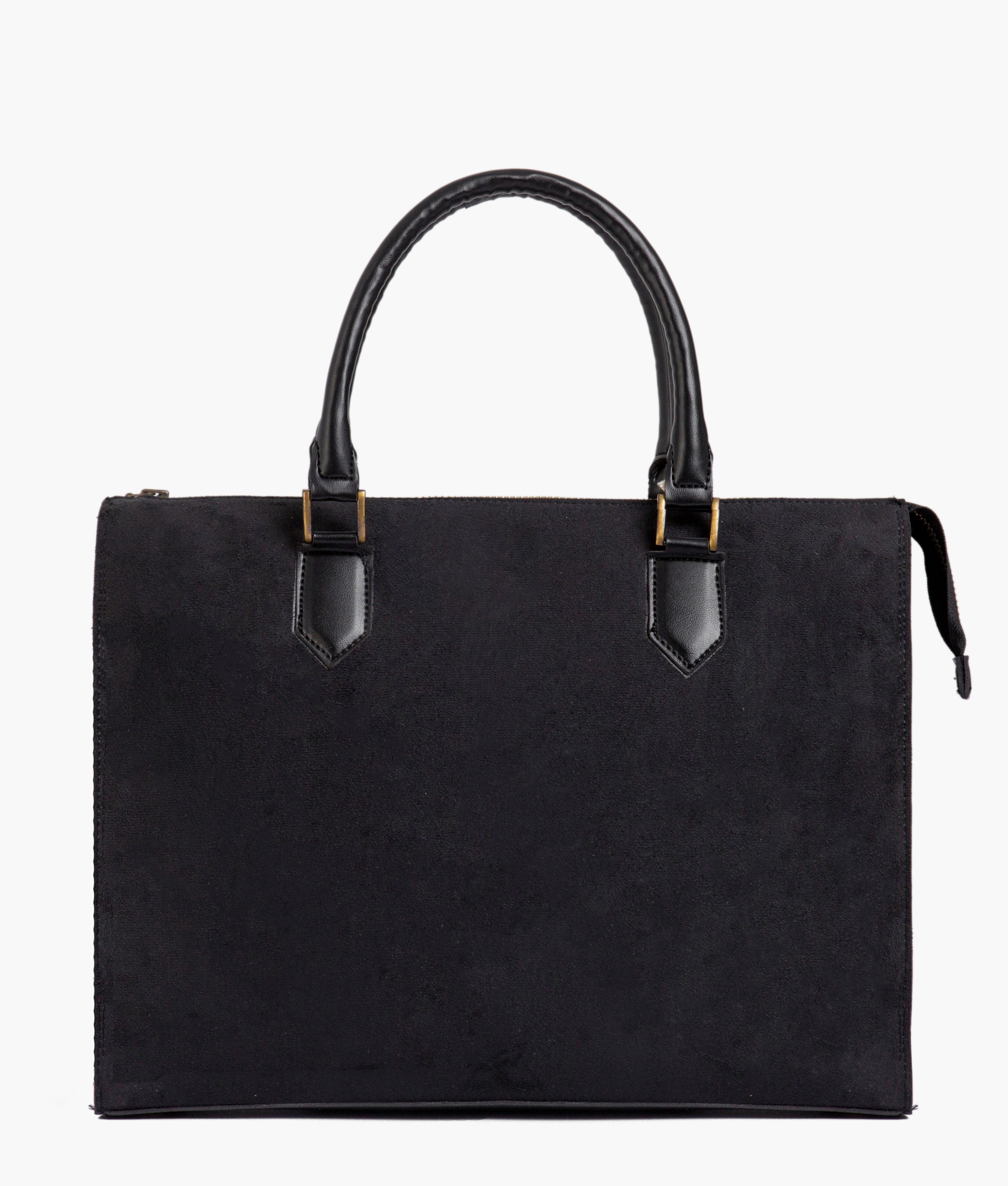 RTW Creation - Black suede workplace handbag