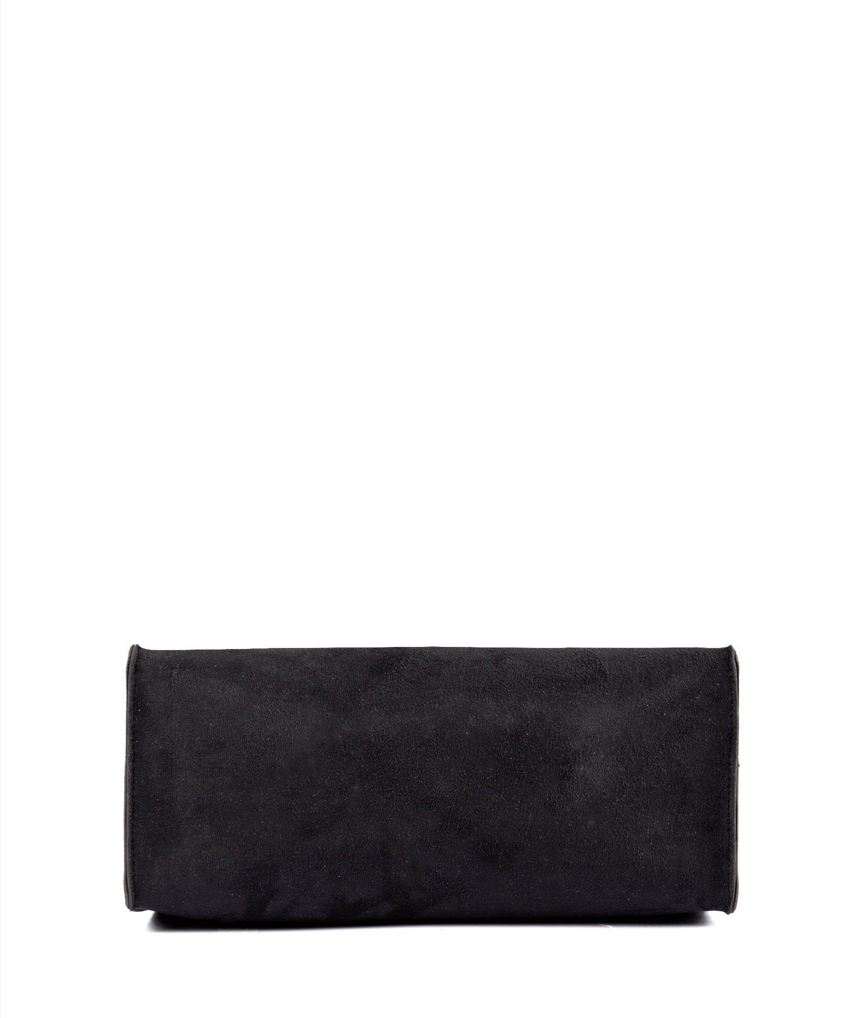 RTW Creation - Black suede multi compartment satchel bag