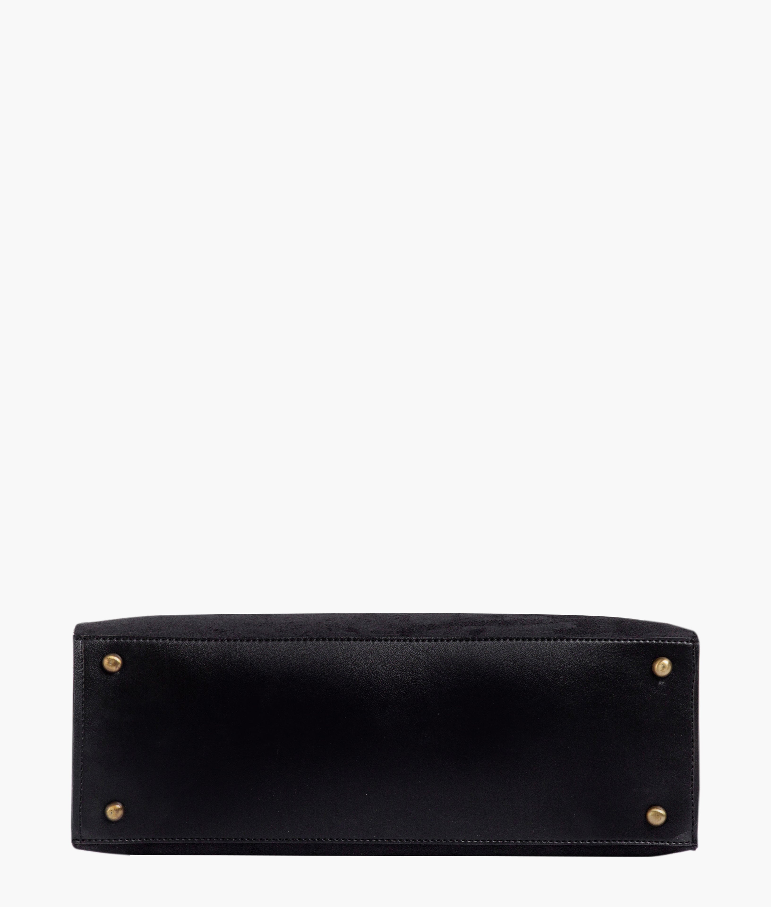 RTW Creation - Black suede workplace handbag