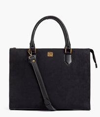 RTW Creation - Black suede workplace handbag