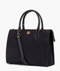RTW Creation - Black suede workplace handbag