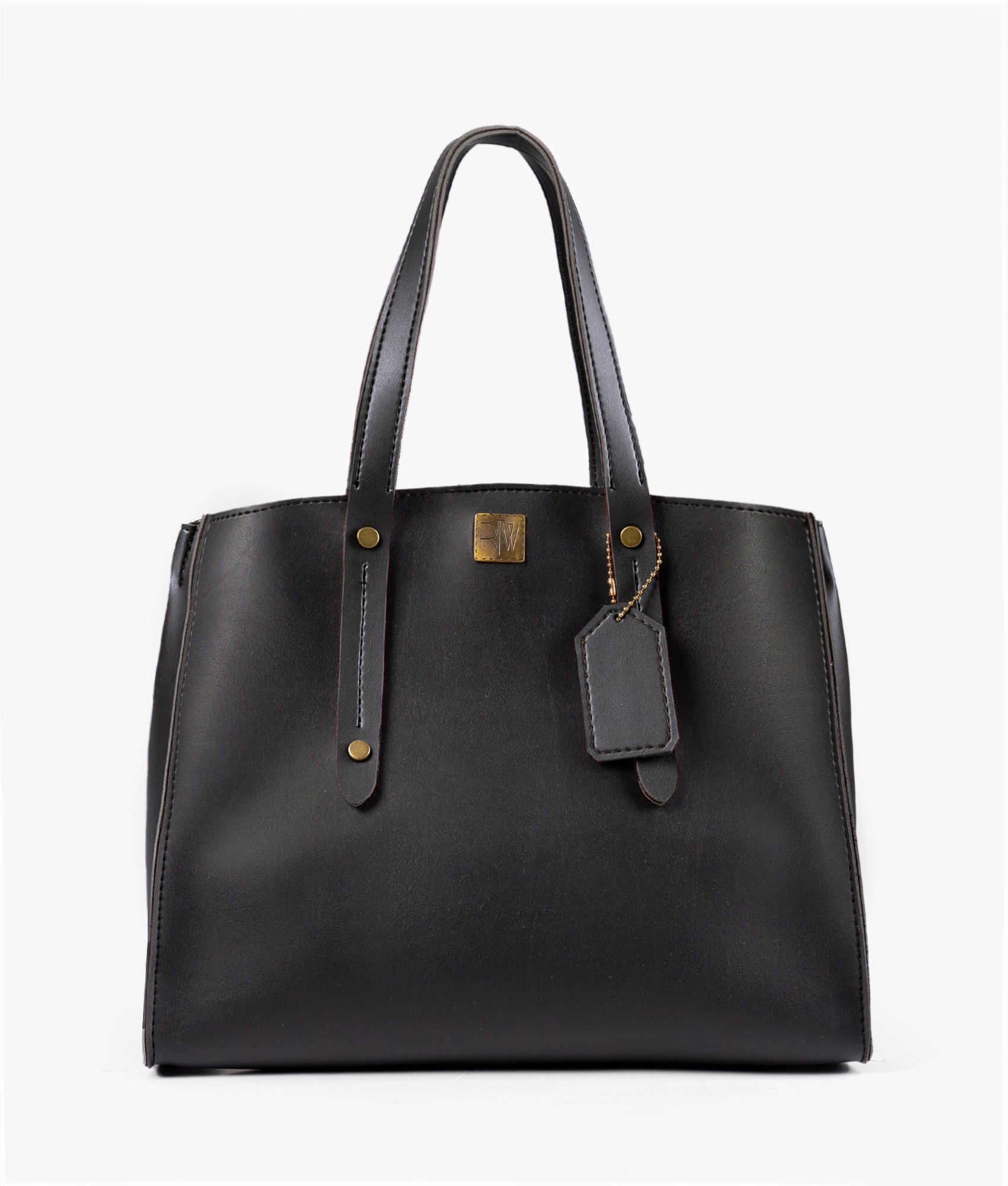 RTW Creation - Black multi compartment satchel bag