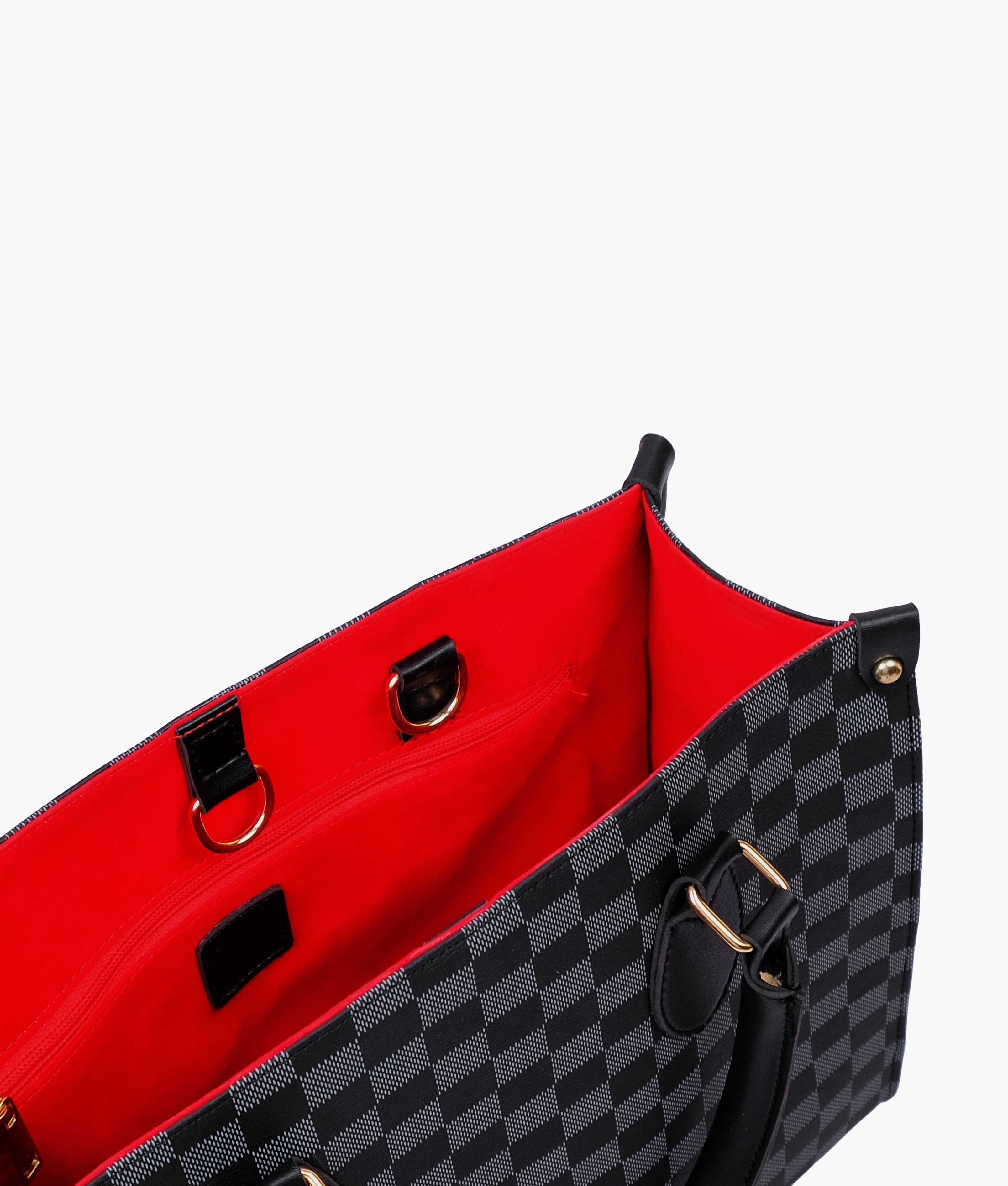 RTW Creation - Black checkered everywear handbag