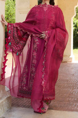 SS Lawn By Hussain Rehar Unstitched 3 Piece Emb Lawn Suit-Bliss