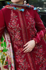 SS Lawn By Hussain Rehar Unstitched 3 Piece Emb Lawn Suit-Bloom