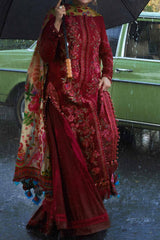 SS Lawn By Hussain Rehar Unstitched 3 Piece Emb Lawn Suit-Bloom