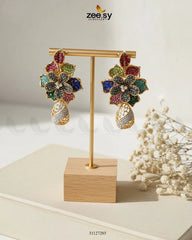 Blossom Cubic Stone Earrings - Zeesy Jewellery
