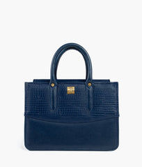 RTW Creation - Blue crocodile satchel bag