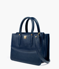 RTW Creation - Blue crocodile satchel bag
