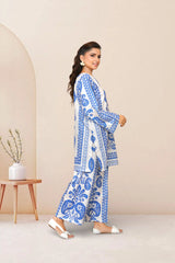 Qurb Stitched 2 Piece Summer Collection'2025-Blue Pottery