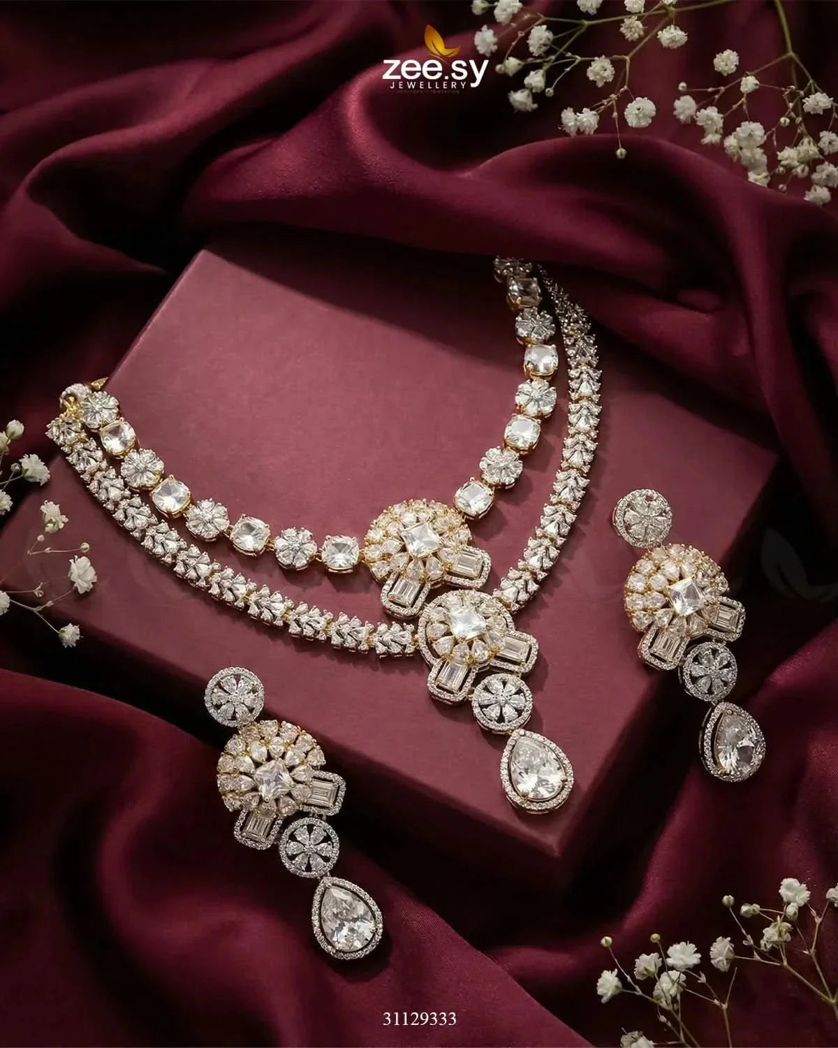 Blush Bold Diamond Necklace Set