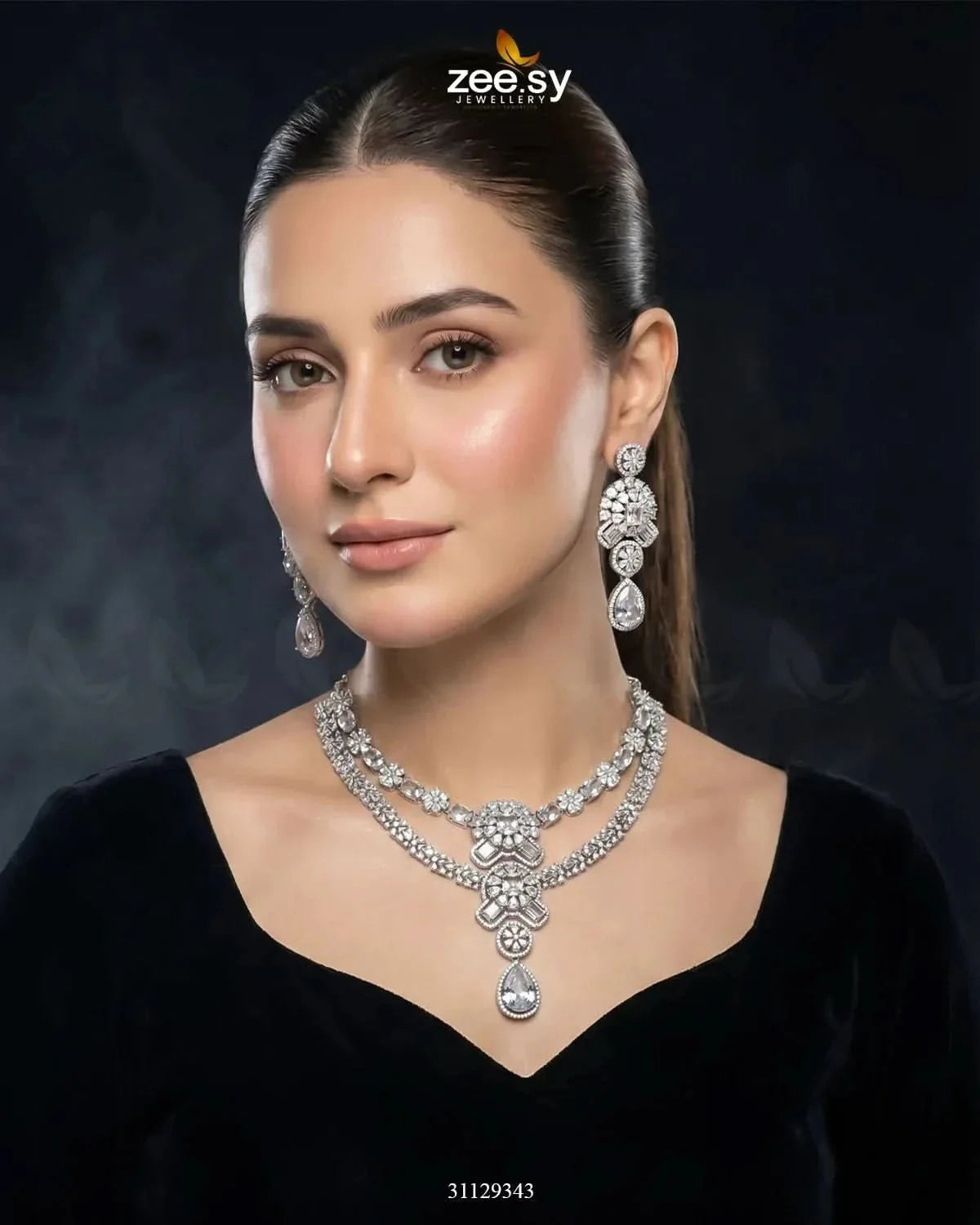 Blush Bold Diamond Necklace Set