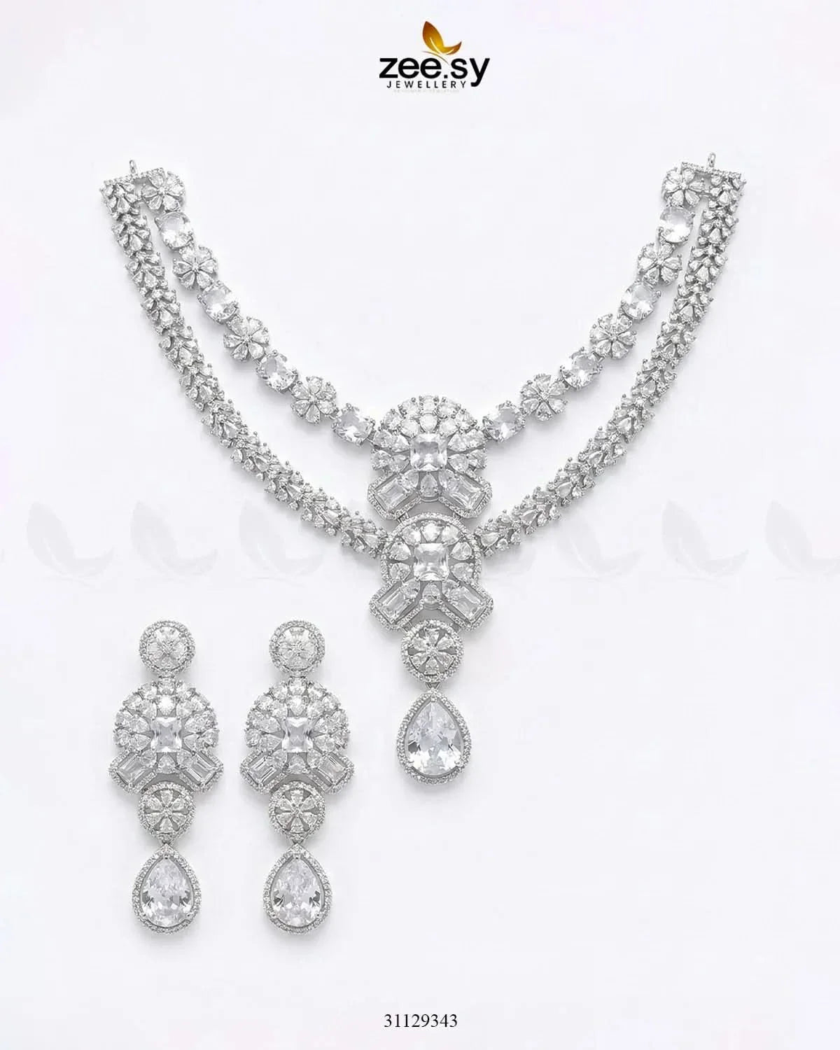 Blush Bold Diamond Necklace Set