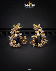 Bract Earrings Purple - Zeesy Jewellery