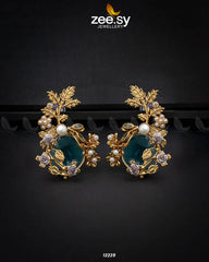 Bract Earrings Sea Green - Zeesy Jewellery