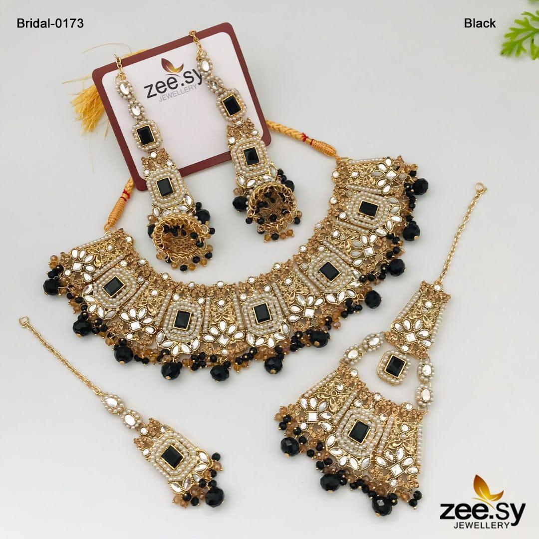 Bridal-0173 Black - Zeesy Jewellery