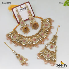 Bridal-0173 Pink - Zeesy Jewellery