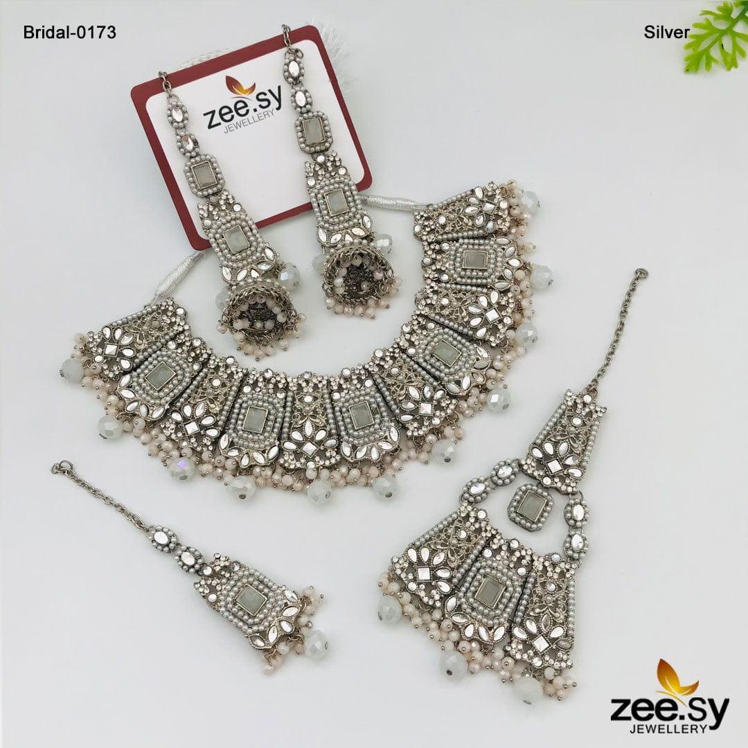 Bridal-0173 Silver - Zeesy Jewellery