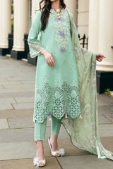 Hemline Odyssey By Mushq Unstitched 3 Piece Luxury Emb Lawn Suit-HMC-10-Bristol Beauty
